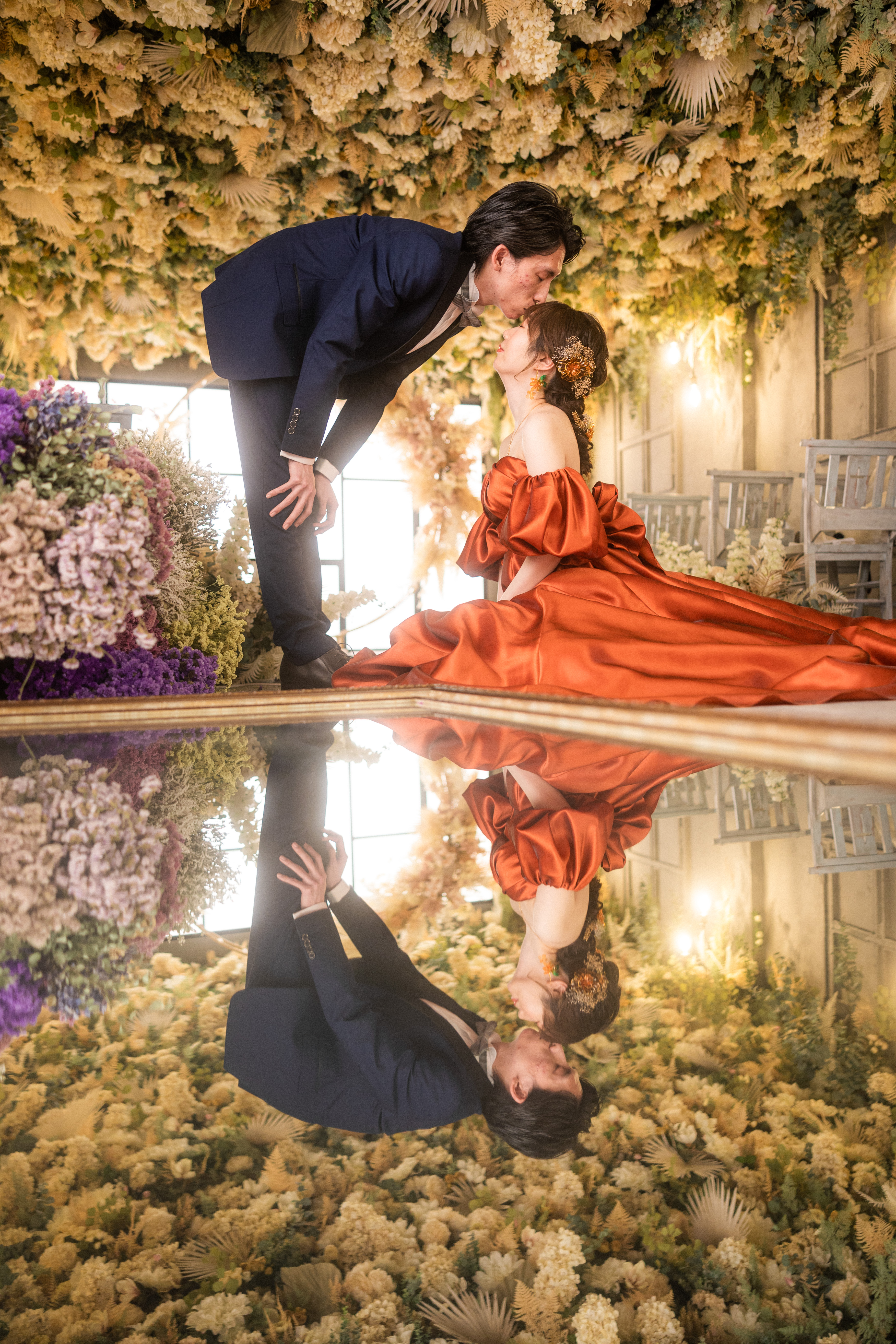 フォトウェディングにおすすめ！4万本以上のお花に包まれた