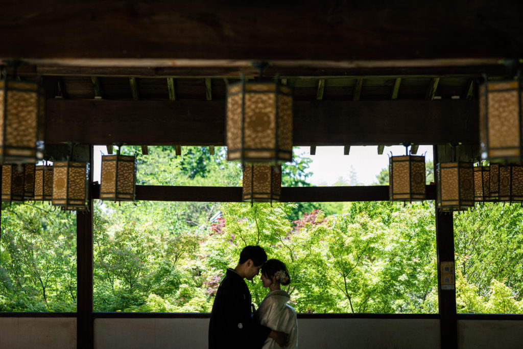 京都宇治の萬福寺で新緑時期の前撮り
