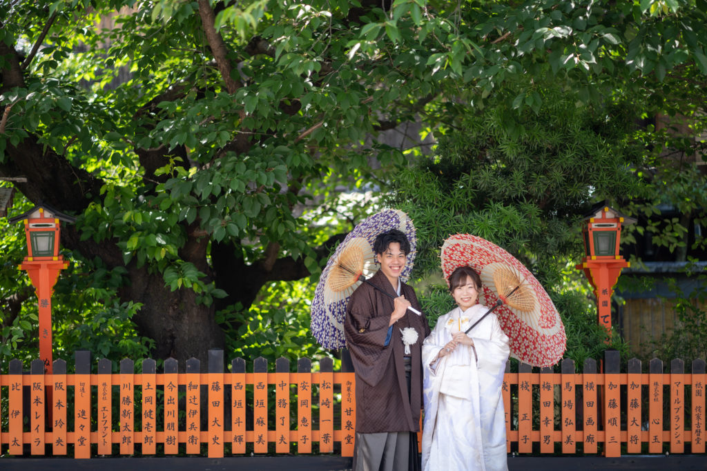 京都の祇園での和装前撮り