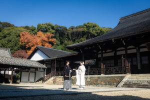 京都宇治の萬福寺で和装前撮り
