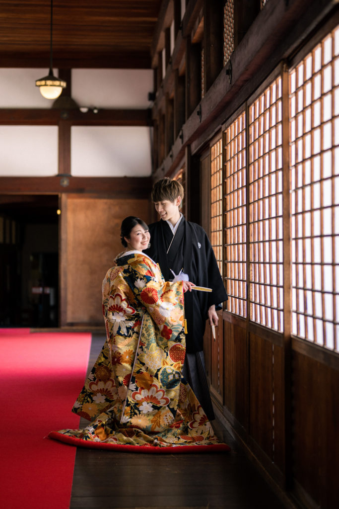 京都で和装前撮りをする花嫁様