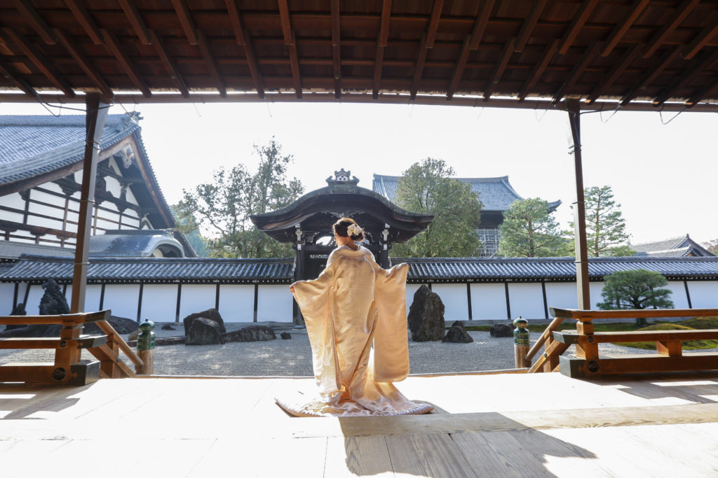 東福寺方丈で白無垢の前撮り