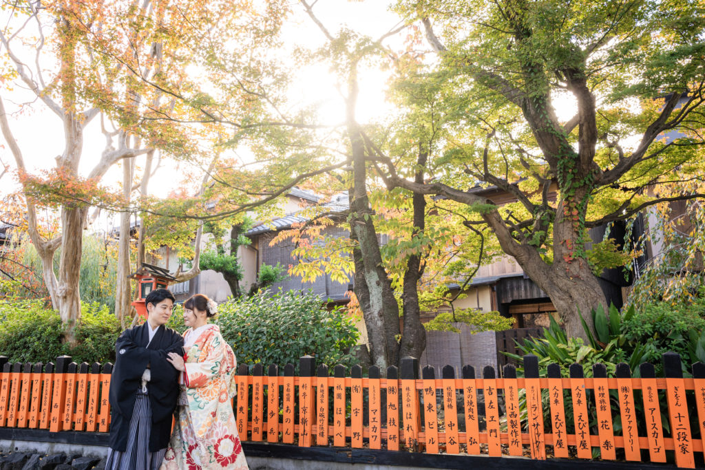 紅葉での和装前撮り