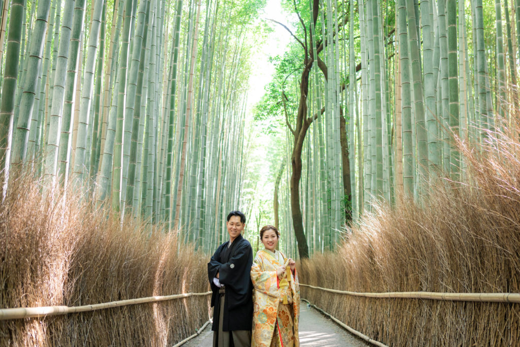 京都嵐山前撮り 和装ロケーション撮影