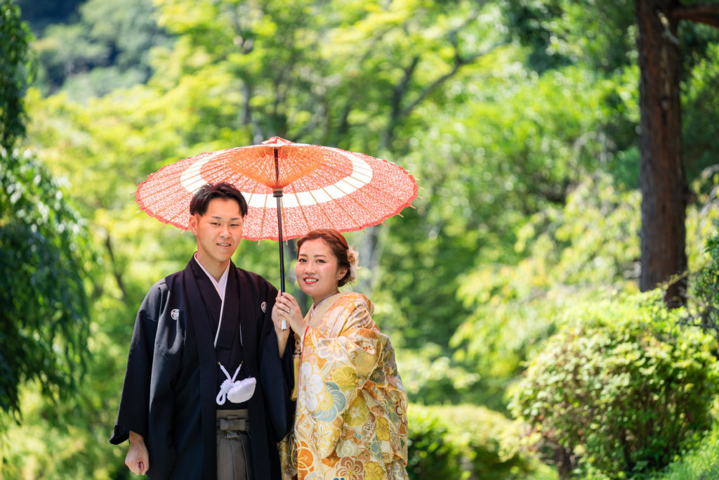 自然豊かな嵐山ロケーションでの前撮り