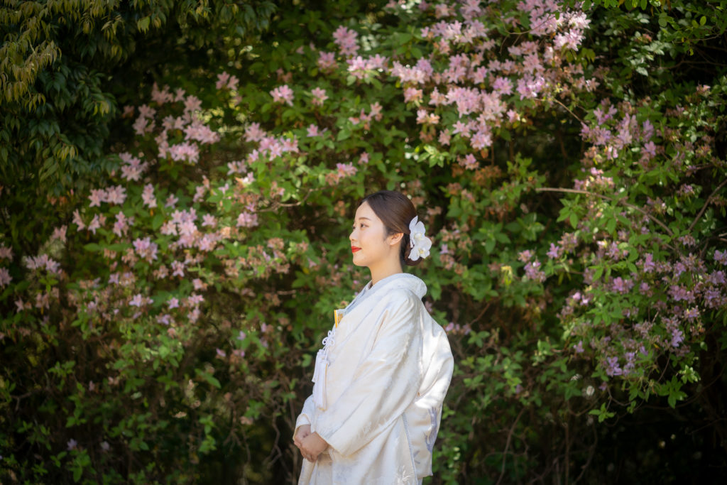 嵐山前撮り 白無垢コーディネート 京都