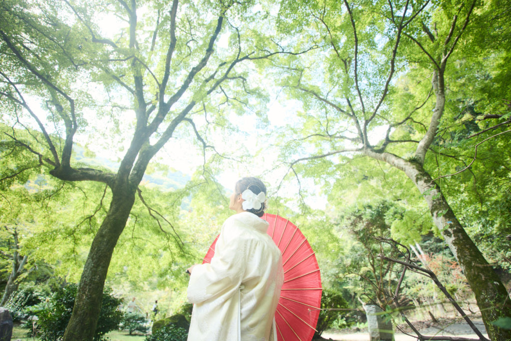 新緑の季節に撮影する嵐山前撮り写真