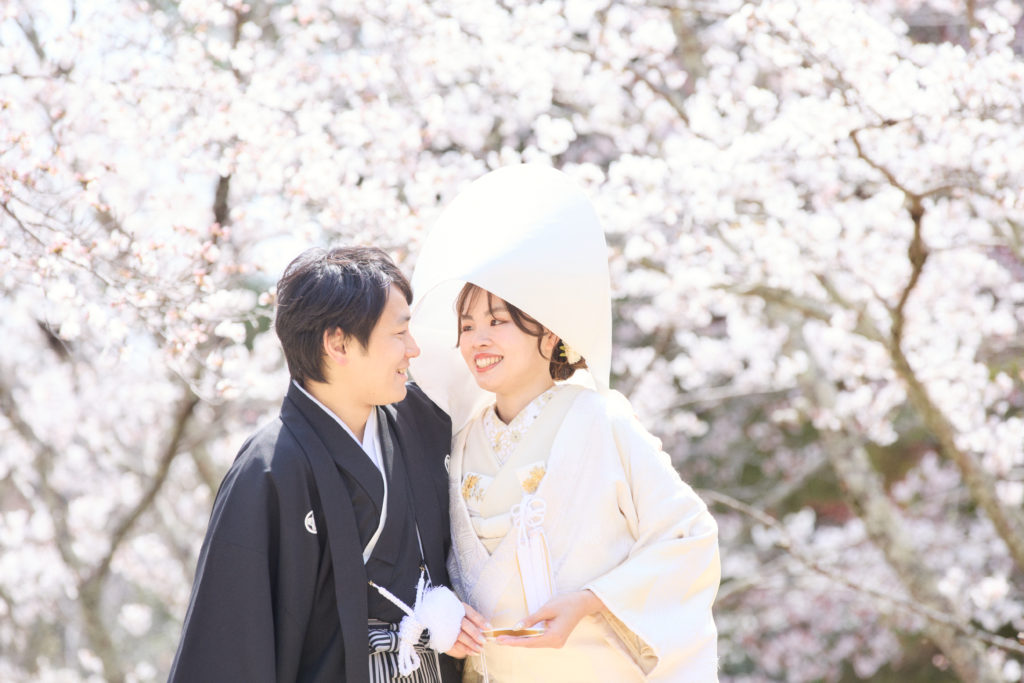 桜と自然を活かした嵐山前撮り