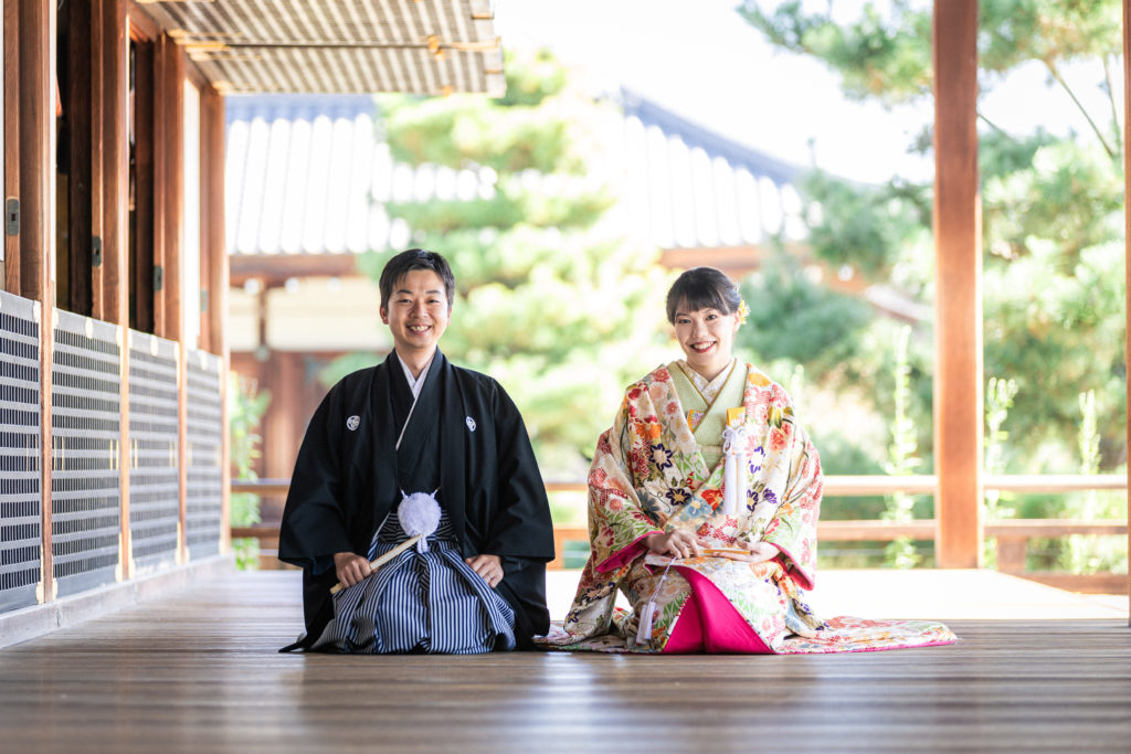 神社仏閣ロケーションで撮影する京都和装前撮り
