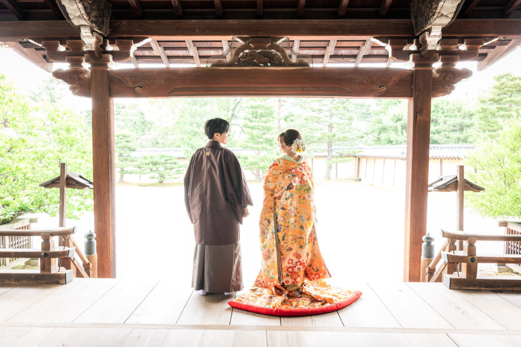 京都前撮り ハルウェディング 大覚寺撮影