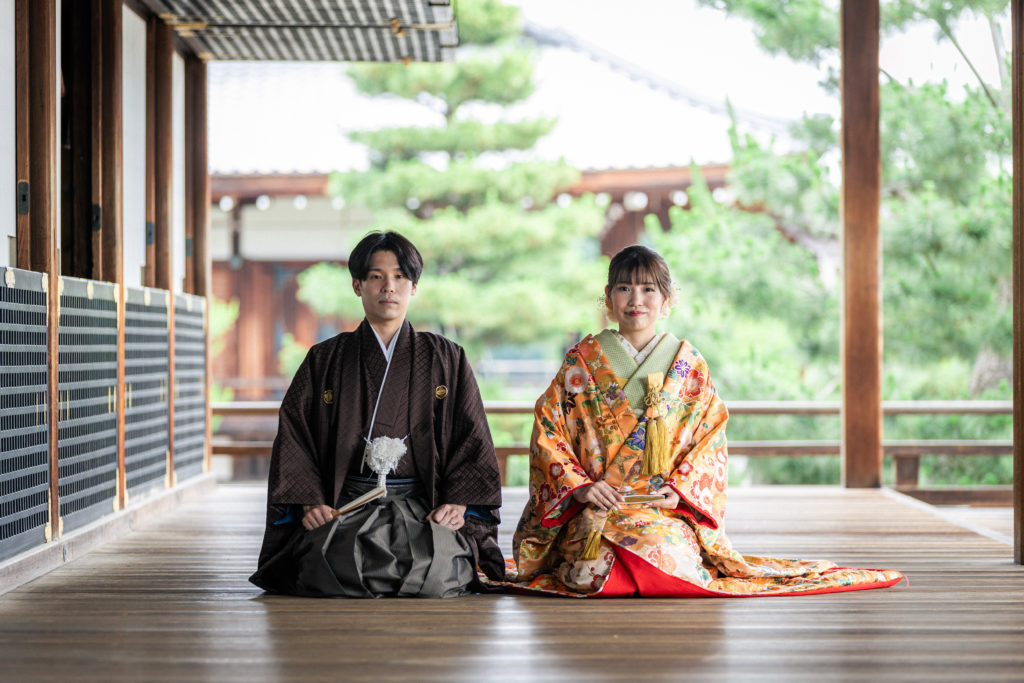 上品な雰囲気が伝わる大覚寺前撮り写真