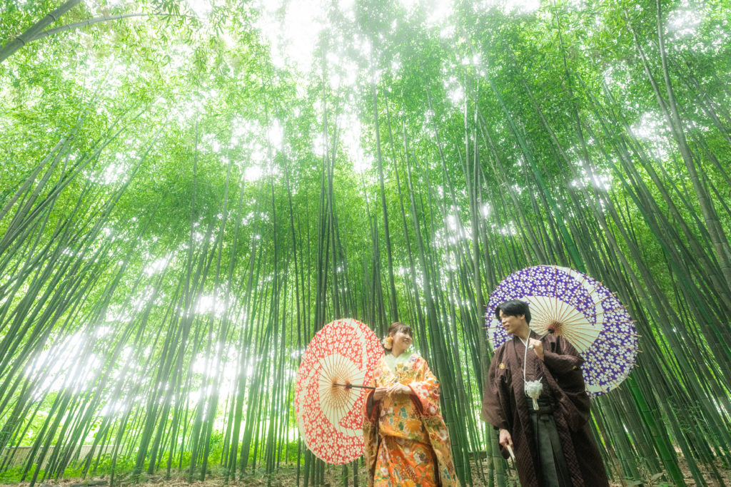 京都らしい竹林が魅力の大覚寺前撮り