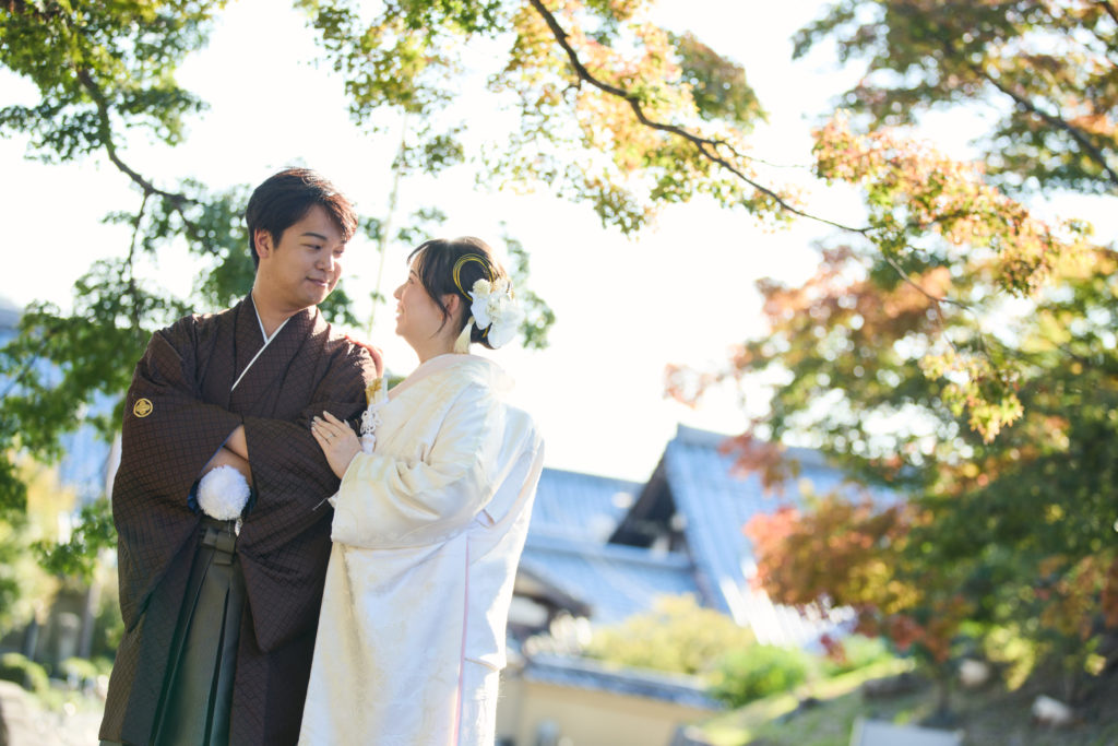 金戒光明寺前撮り 白無垢コーディネート 京都