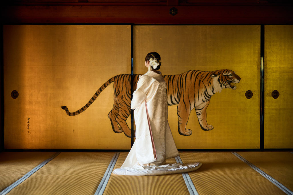 金戒光明寺前撮り 色打掛 和装ロケーション撮影