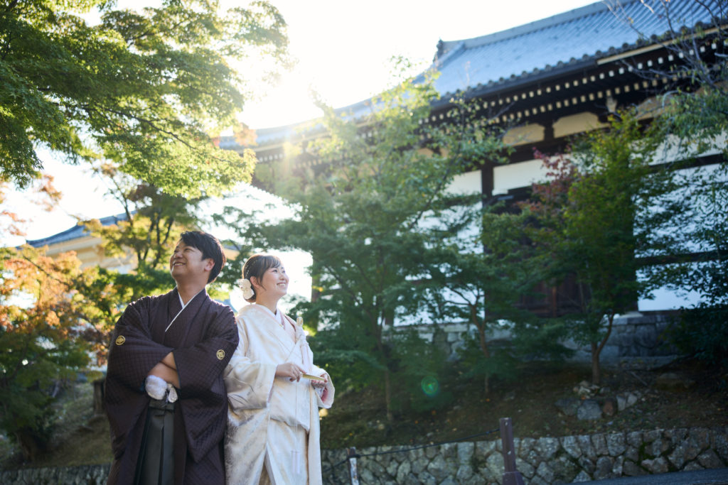 早朝に撮影する金戒光明寺前撮りロケーション