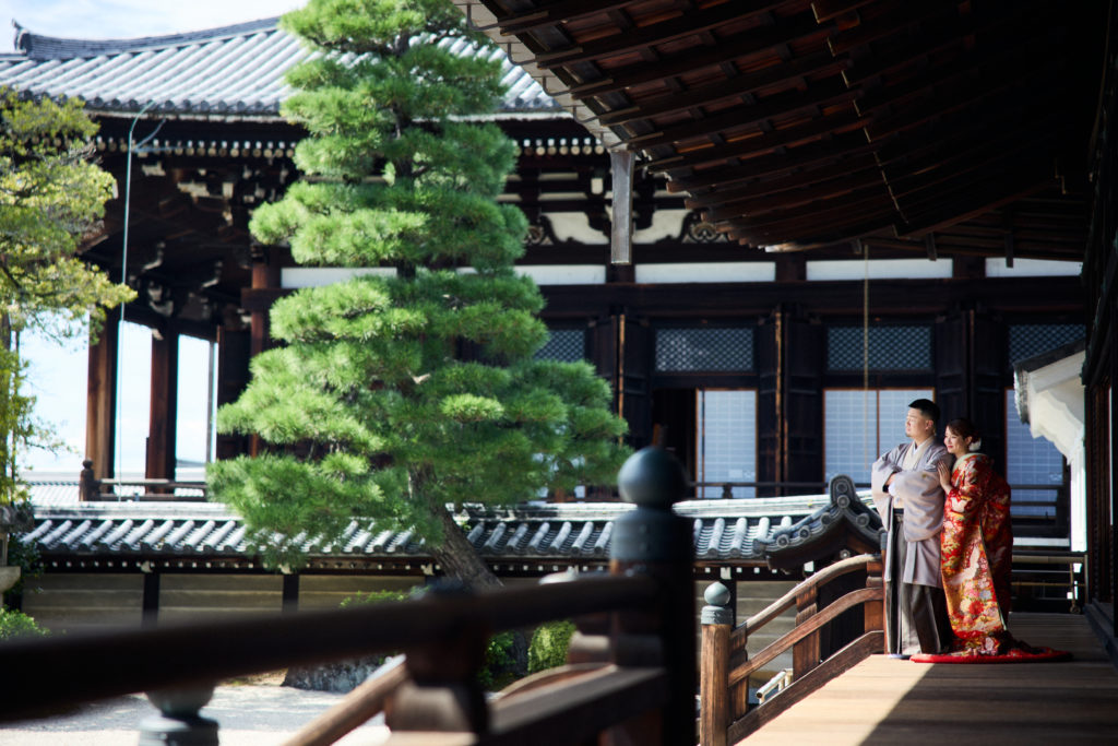 廊下の雰囲気を活かした金戒光明寺前撮り