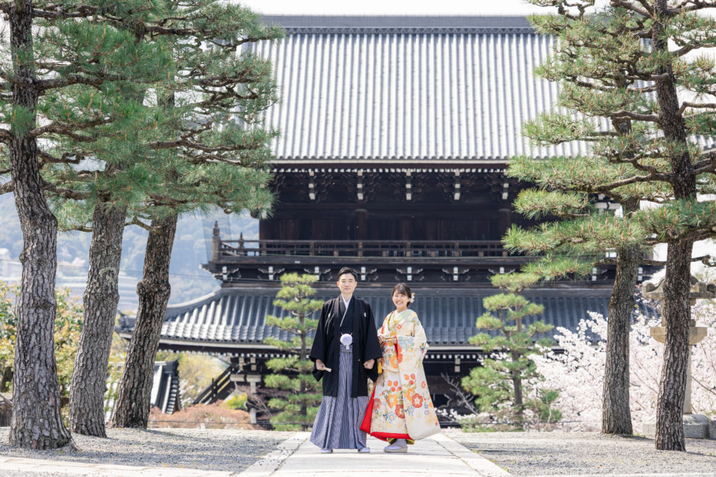 京都らしい寺院で撮影する金戒光明寺前撮り
