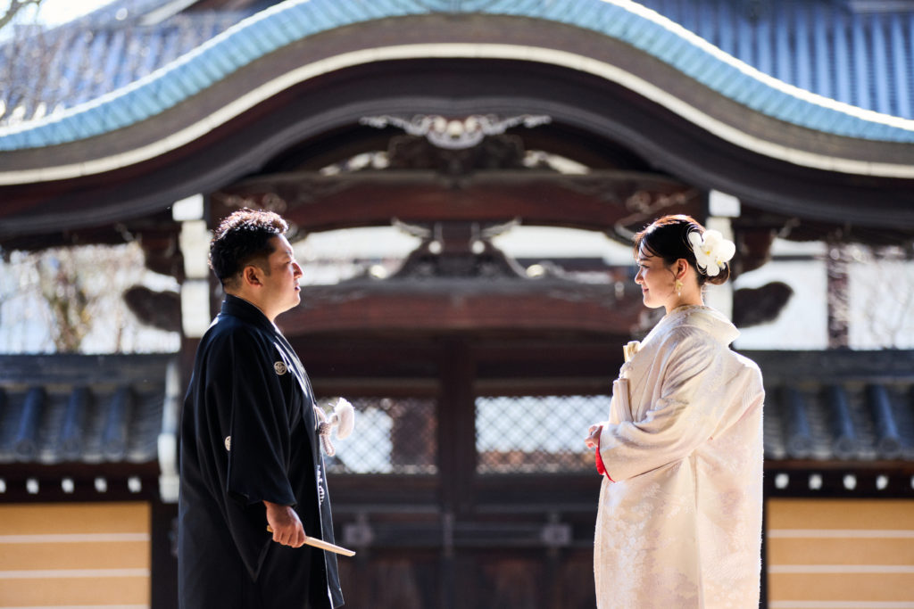 虎の襖や廊下が魅力の金戒光明寺前撮り