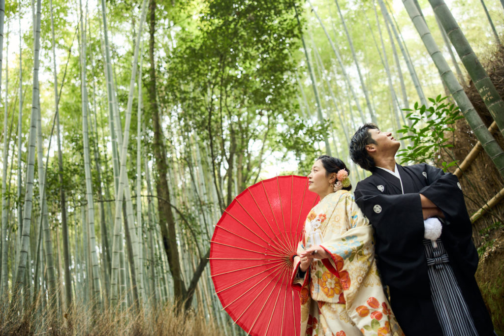 京都嵐山前撮りロケーション全体の雰囲気