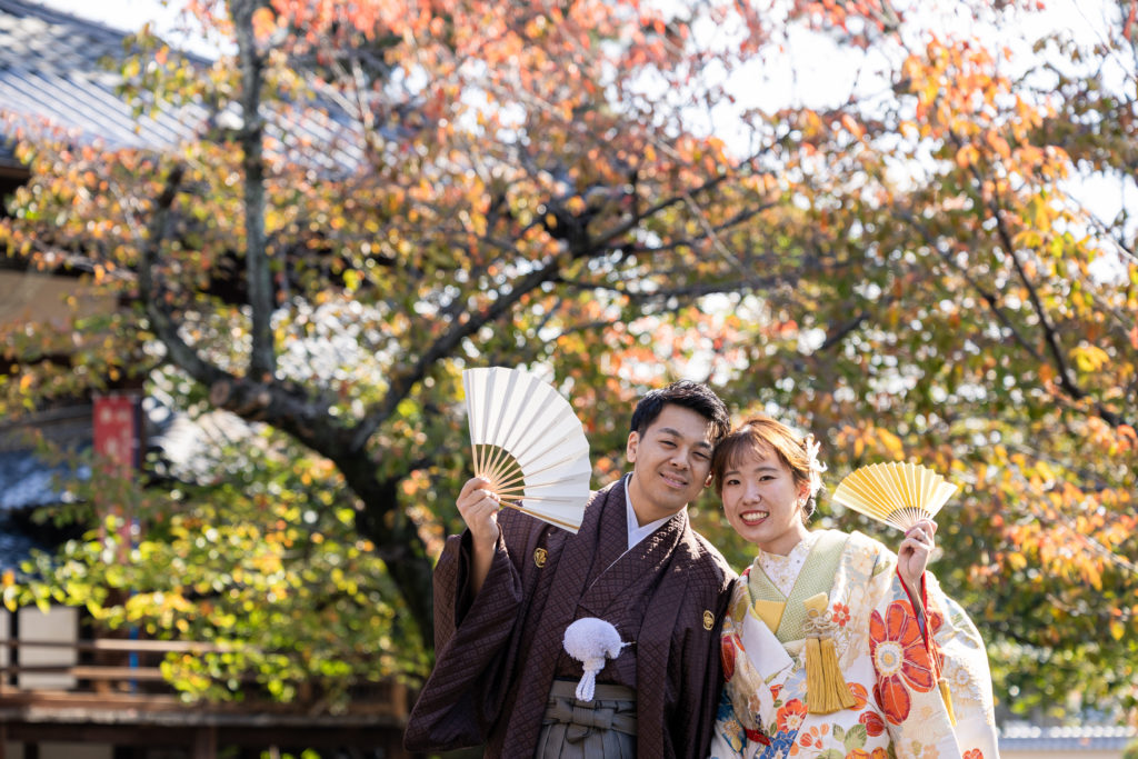 紅葉時期に撮影する立本寺前撮り