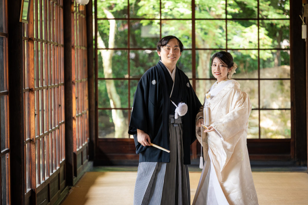 京都立本寺の和装を活かした前撮り写真